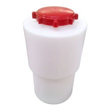 Cylindrisk beholder med skruelåg