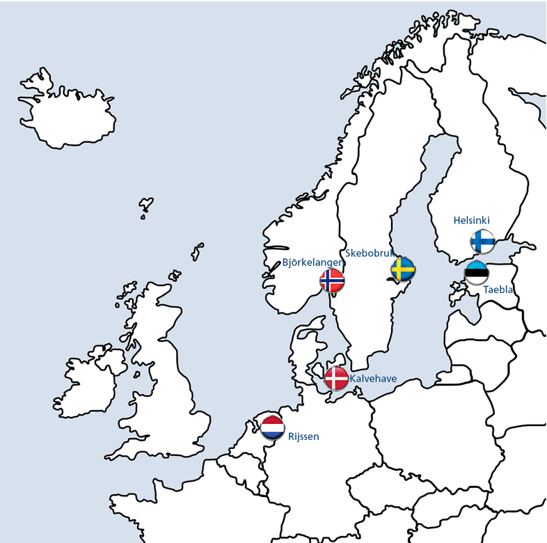 Map of Cipax locations