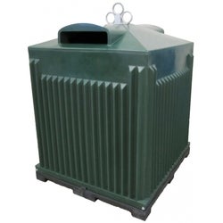 Genbrugscontainer i plast på 1800 liter til indsamling af papir