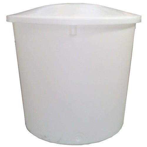 Cylindrisk konisk beholder med løst låg