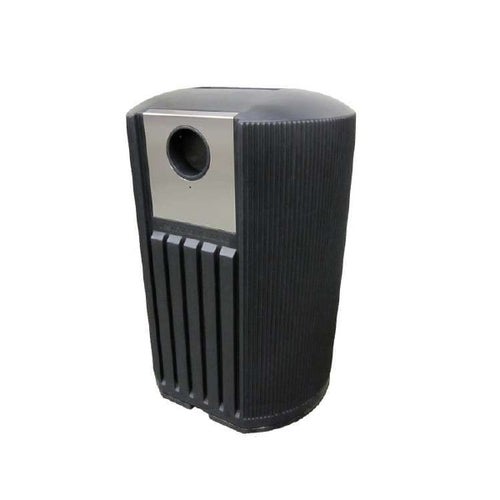 Genbrugscontainer i plast på 1000 liter til indsamling af glas.