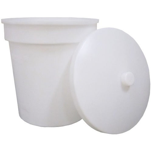 Cylindrisk konisk beholder med løst låg