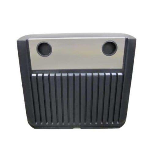 Genbrugscontainer i plast på 2000 liter til indsamling af glas.