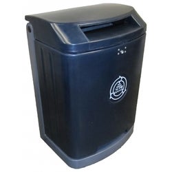 Genbrugscontainer i plast på 290 liter til indsamling af papir.