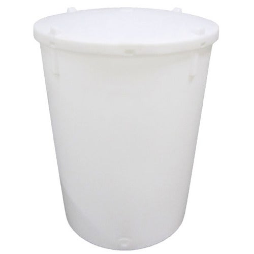 Cylindrisk konisk beholder med løst låg