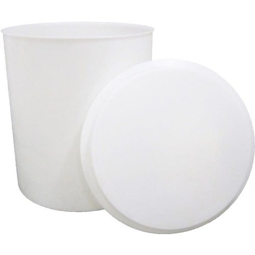 Cylindrisk beholder med løst låg